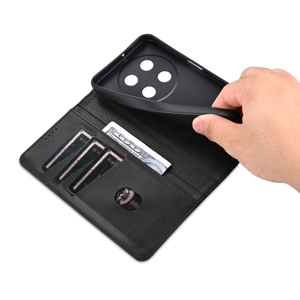 AZNS For Huawei Nova 12i 4G/Enjoy 70 Pro Case Leather Cowhide Texture Wallet Phone Cover