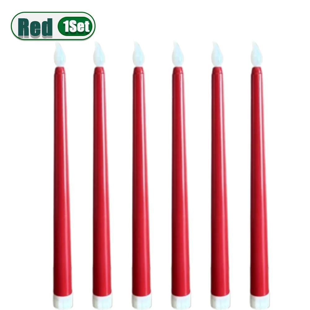 LED Long Stick Flameless Candle Light Imitation Tea Light for Christmas Wedding Party Indoor Outdoor Scene Decor