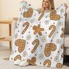 Gingerbread Man Plush Flannel Throw Blanket | Soft & Warm, Machine Washable, Perfect for Home, Winter Naps, Office Lunch Breaks, Christmas