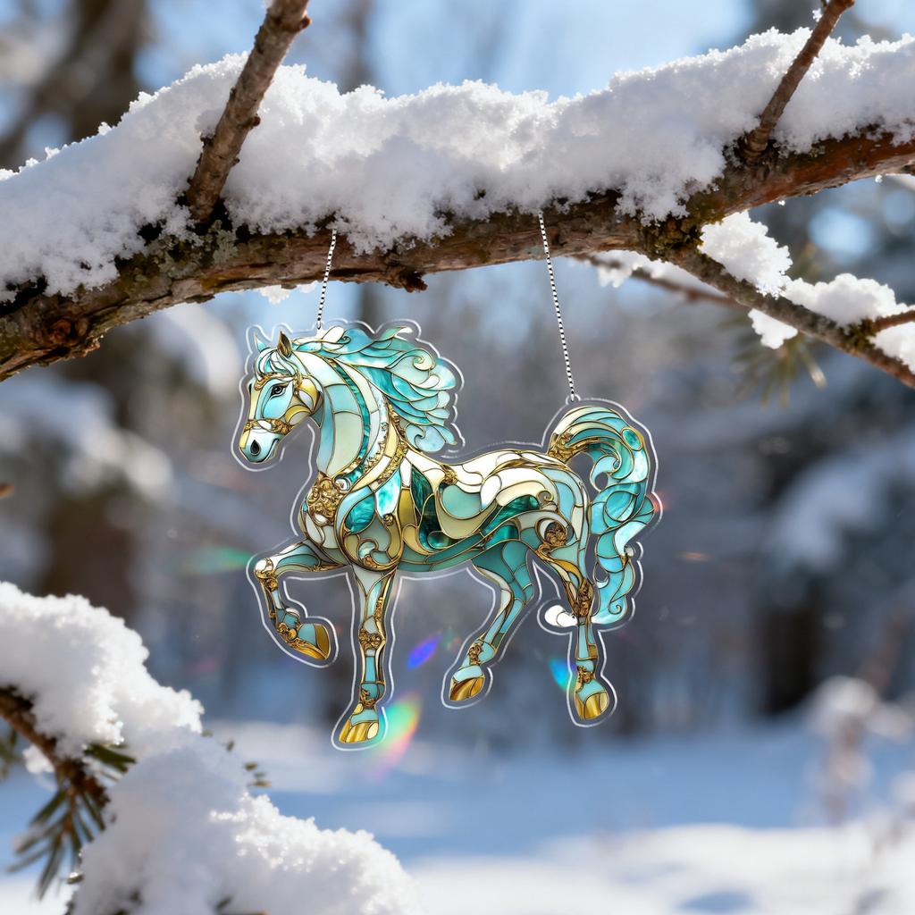 Přívěsek Kůň Okenní Sluneční Lapač Dekorace, Jako Dárková Dekorační Přívěsek Pro Milovníky Koní A Majitele