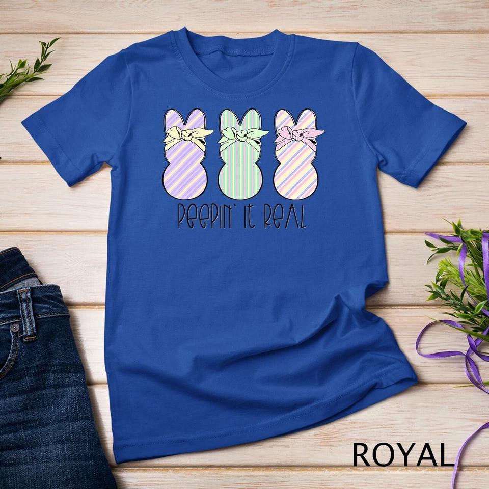 Easter Bunnies Easter Bunny For Easter Peepin It Real T-Shirt Unisex T-shirt9 2XL