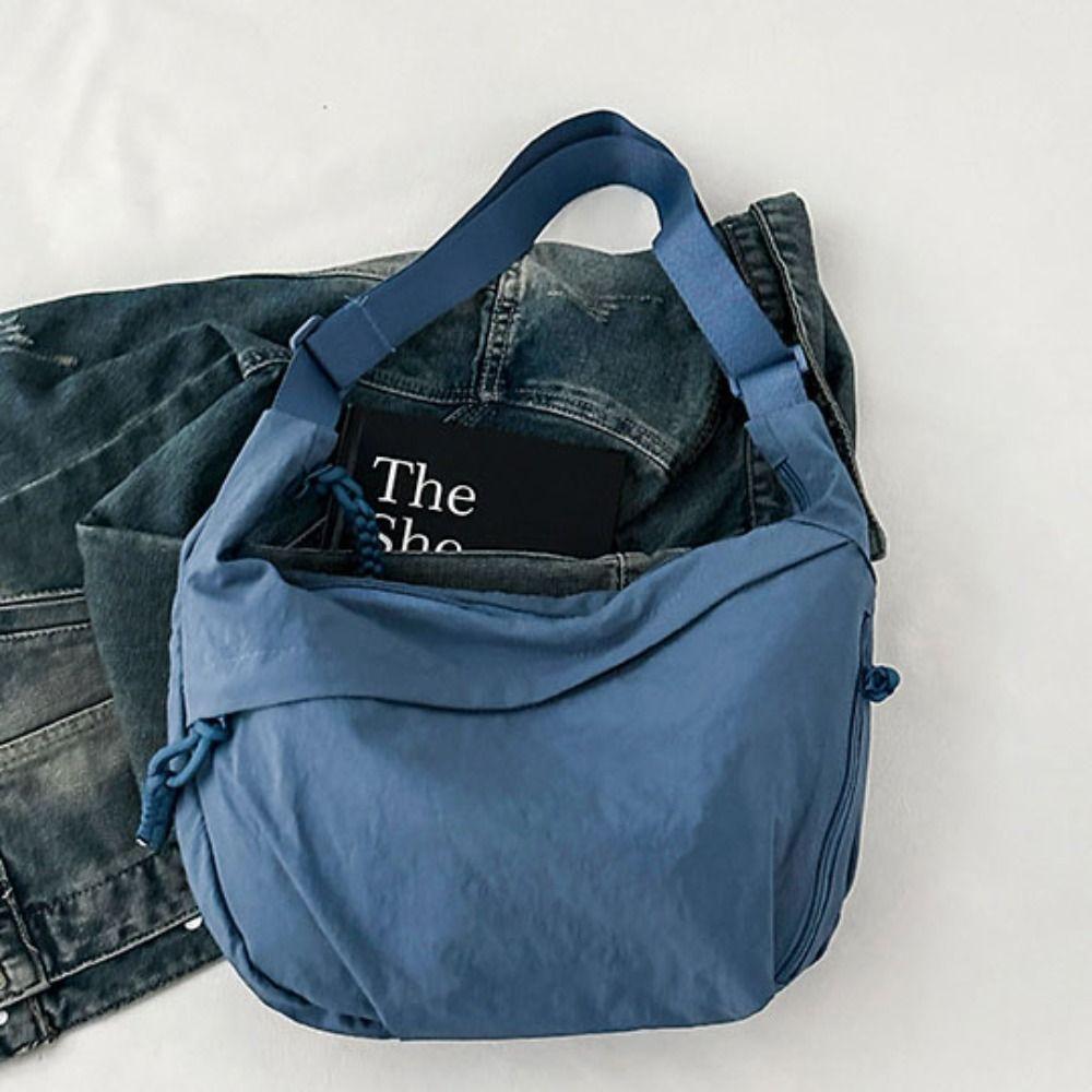 Large Capacity Tote Bag Simple Single-shoulder Bag Trendy Shopping Handbag  Student