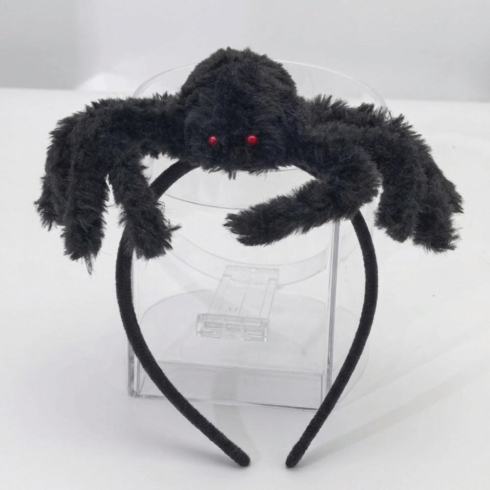 Realistic Plush Spider Headband 3D Design Giant Spider Hair Accessory  Halloween Party