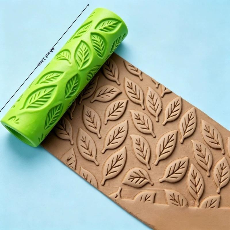 Floral Butterfly Texture Polymer Clay Roller Ceramic Seamless Escape Tool For DIY Creative Making Mold