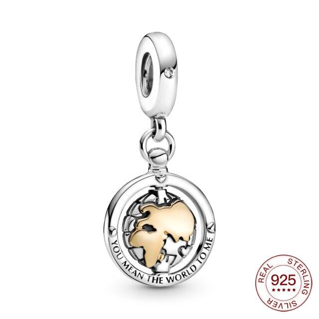 

Очаровательное двухцветное обручальное кольцо из серебра 925 пробы, подвеска для оригинального ожерелья Panjia, женское модное ювелирное изделие, подарок