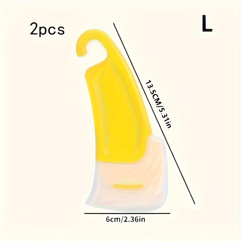 

1 Piece Yellow Silicone Kitchen Scraper, For Stovetop Pan Pot Bottom Cleaning Soft Spatula, Heat-Resistant Scraper Kitchen Tool