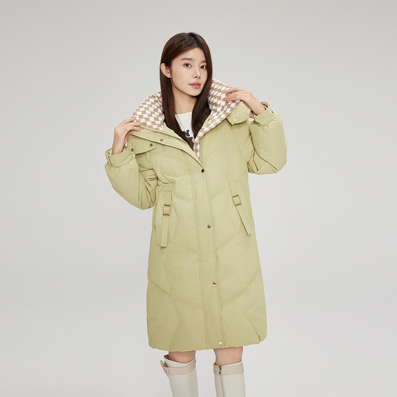 Winter Korean Style Thick Down Cotton Jacket with Stand Collar for Women