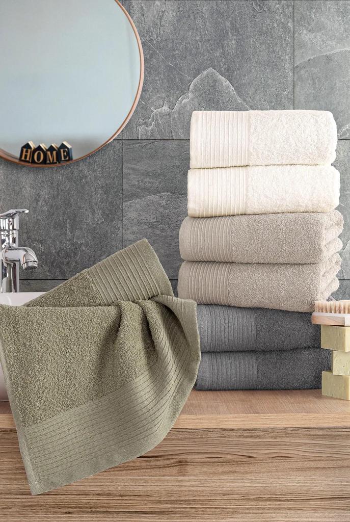 100% Cotton Face Towel Set 8 Pieces, Turkish High Quality,Quick Dry,Super Soft, Great Absorbent, Vibrant Colors 50x90cm