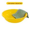 Durable Thickened Yellow Washbasin with Light Green Towel