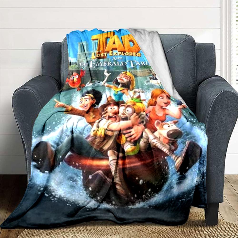 Tad, the Lost Explorer Print Flannel Blanket High Quality Warm Comfortable Cover for All Seasons Perfect for Gifts Home Decor