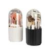 Rotatable Makeup Brush Cylinder with Cover Compartment Pen Holder Dressing Table Shelf  Collection