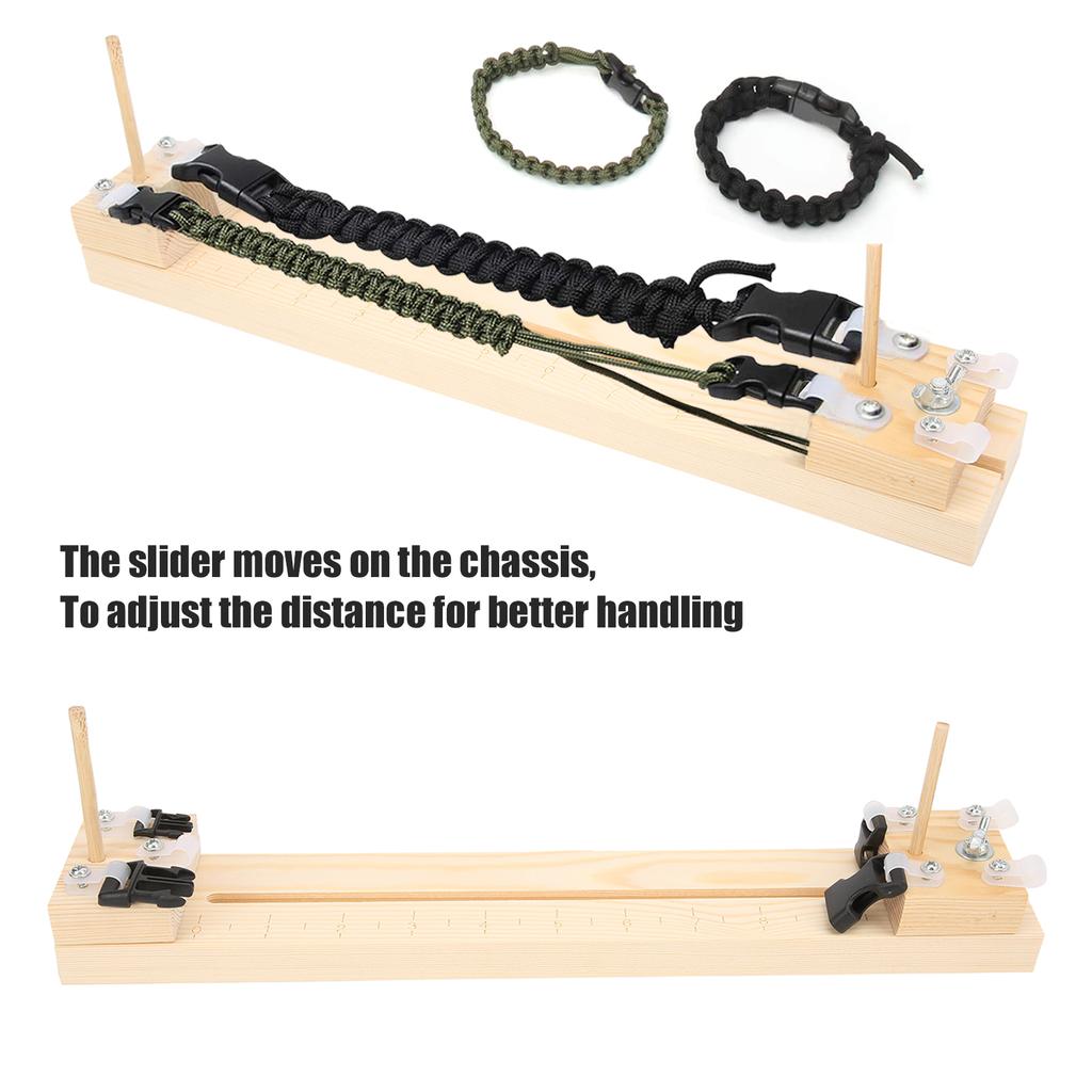 Weben Holzrahmen Paracord Stahlnadel Kombination Paracord DIY Armband Webwerkzeug