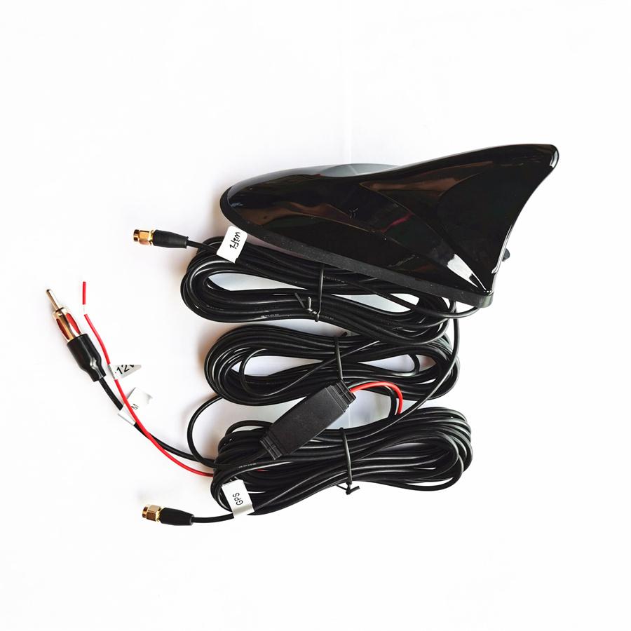 Black Car Top Roof Mount Aerials Shark Fin Stereo Radio Antenna GPS WIFI FM/AM