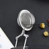 Creative Stainless Steel Tea Strainer Flower Tea Seasoning Filtration Tennis Ball Household Tea Brewing with Handle