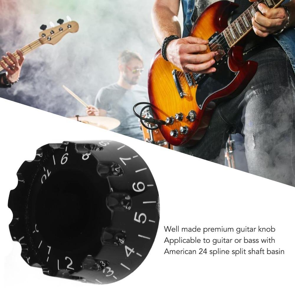 4PCS Acrylic Material Guitar Control Knobs Knurled Design Bass Control Knobs Electric Guitar