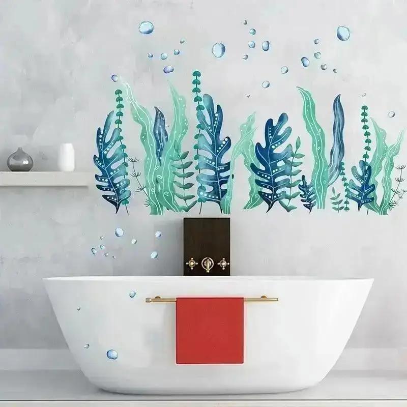1PCS Creative Seaweed Bubble Wall Stickers Drawing Room Children's Room Bathroom Wall Decals Decoration Art Painting Wallpaper