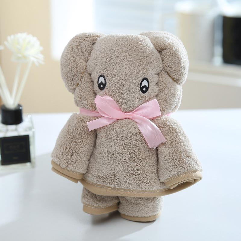 Bear Coral Fleece Gift Box Towel Souvenir Wedding Birthday Special Absorbent Thickened Hemming Children's Towels Cute