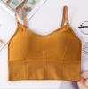 Seamless Ribbed Spaghetti Strap Bustier Vest for Women