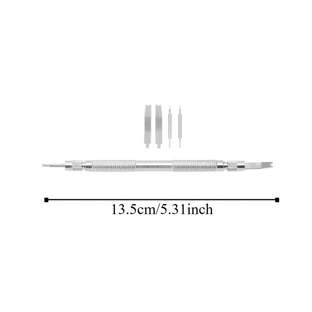 5pcs Alloy Material Watch Strap Spring Bar Tool Double-ended Design Spare Heads Included Link Pin Remover Tool Watch Band Tool