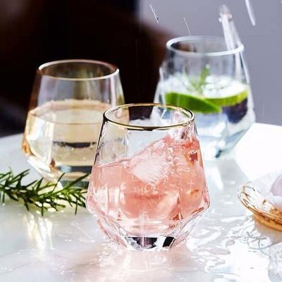2pcs Sets Party Light Luxury Wine Glasses 320ml Creative Cocktail Glass Home Transparent Whisky Glass High End Drinking Glasses