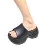 Thick-soled Slippers Women's Summer Tide Outer Wear V Soft Bottom Height Increase Home Indoor Cool Slippers Summer