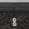 Indenya Long Wallet, Wallet Case Z, Black Deer Leather with Black Lacquer, Clematis Pattern, 2314-01-169