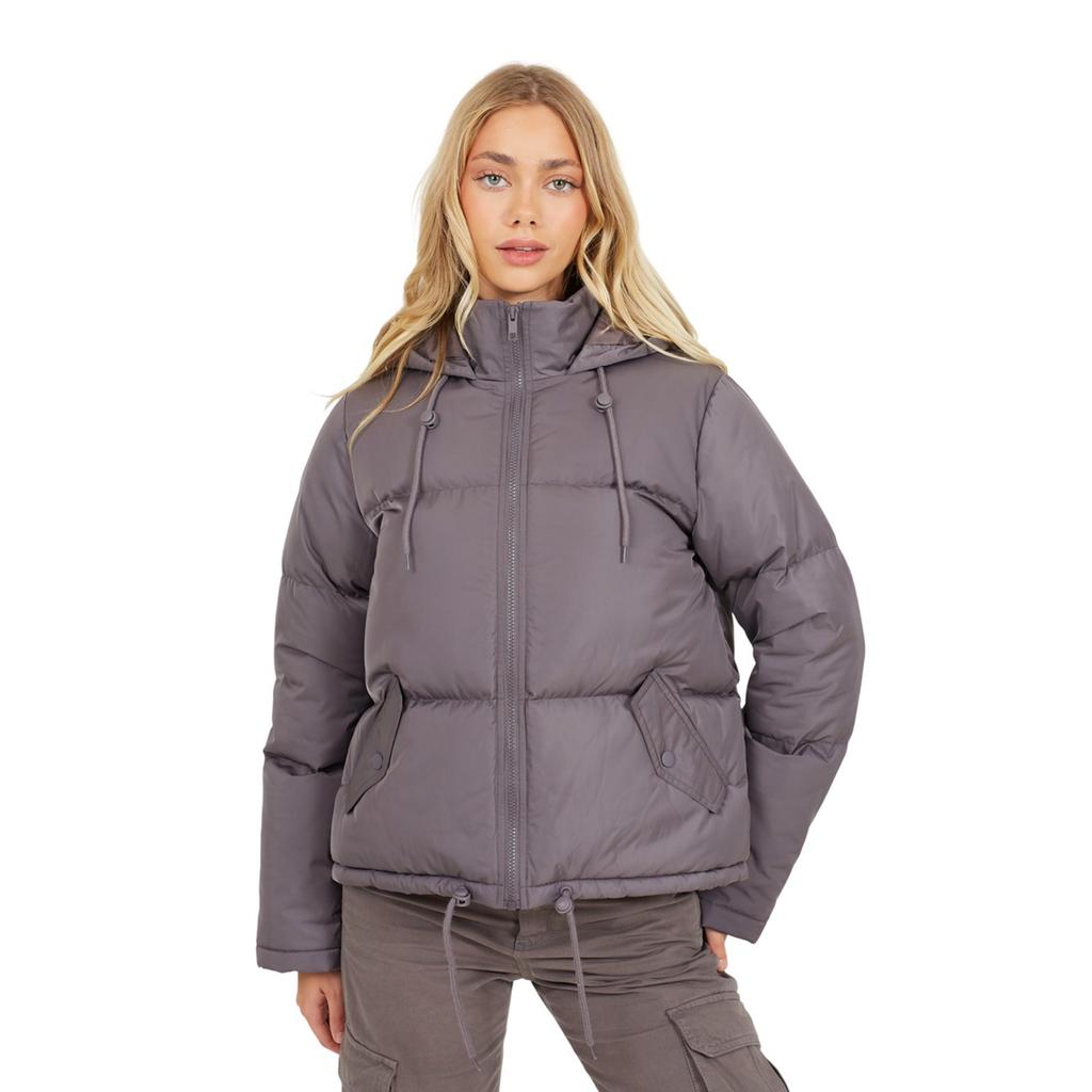 Brave Soul Womens/Ladies Short Padded Hooded Jacket