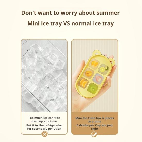 Yousheng Ice Cube Mold with Sealed Lid Large Capacity Silicone Ice Tray One-Click Release Soft Bottom Freezer Safe Ice Maker for Kitchen