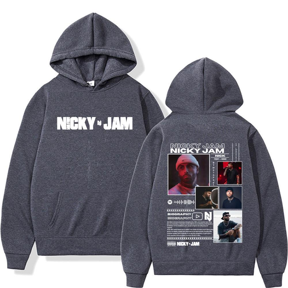Rapper Nicky Jam Album Tour Hoodie Fan Geschenke Männer Frauen Mode Hip Hop Übergroße Klassische Sweatshirts Gothic Lässige Hoodies