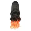 Wig Black Gradual Change Orange Long Curly Hair