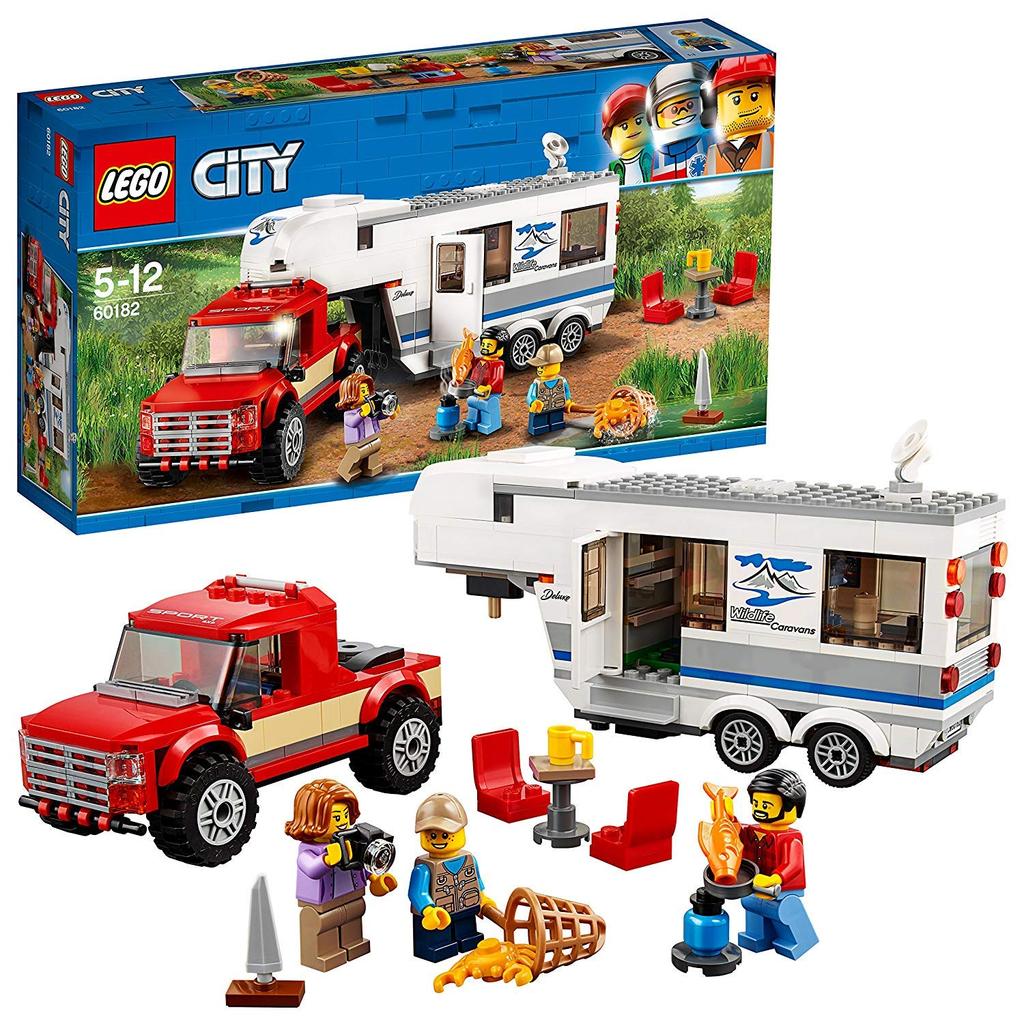 LEGO City Camping Van and Pickup Truck 60182 Blocks Toys for Boys