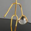 Athlete Crystal Ball Figurine Geometry Man Statue Metal Art Ornament Crafts for Home Children Room Office Tabletop