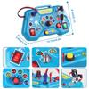 Children Busy Board Sensory Toy With LED Light Switch Control Board Travel Activities Thinking Game For 2-4 Years Old