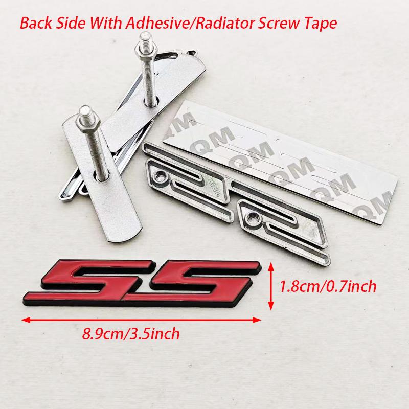 3D Metal SS Logo Sticker Front Grill Emblem Badge For Chevrolet Onix Blazer lumina Camaro Cruze Travers Monza Car Accessories