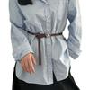 Womens Slim Stylish Waist Belt For Summer Outfits With Smooth Buckle In Black Burgundy And