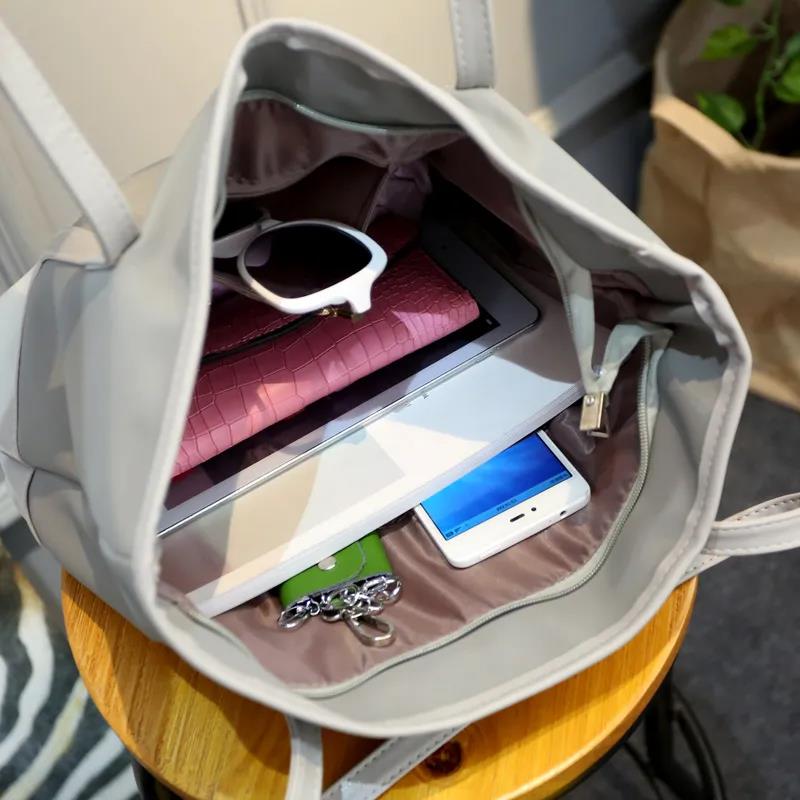 Women's Large Capacity Bag Nylon Canvas Bag Simple Waterproof Oxford Cloth Handbag Casual Single Shoulder Bag