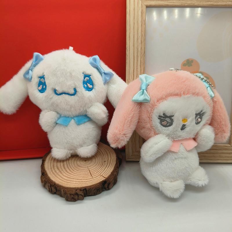 Adorable Sanrio Plush Toy Keychain Super Soft Cinnamoroll Kuromi Melody Bag Charm