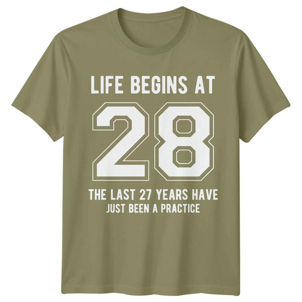Life Begins At 28 28th Birthday Unisexs TShirt Unisexs Graphic Tee Unisex Top