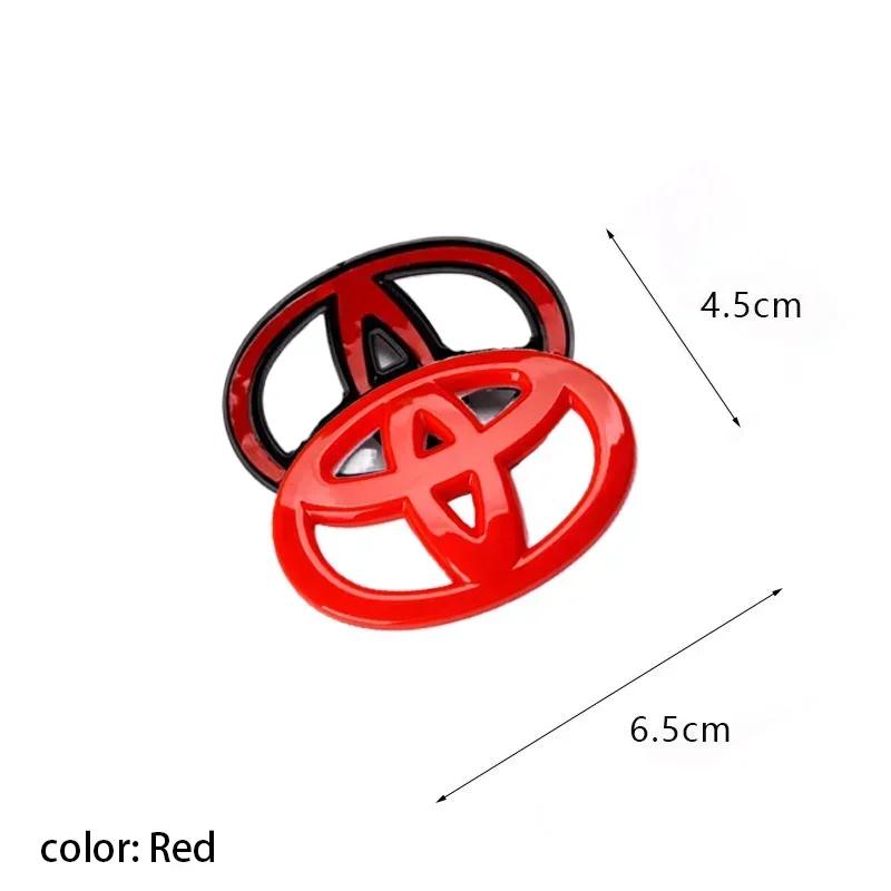wqctu10 steering wheel Toyota logo ABS For Toyota Coorolla Camry reiz RAV4 Crown Avalon CHR car logo sticker label modified accessories