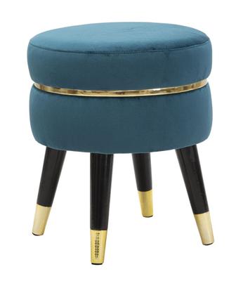 Stool Paris Teal Gold Ø 35X40.5 Cm