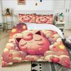 Next Day Shipping P0kem0n Jigglypuff Print Pink Bedding Set 3PC 1 Duvet Cover 2 Pillowcases Adult Kids Bedding Set Comforter Set