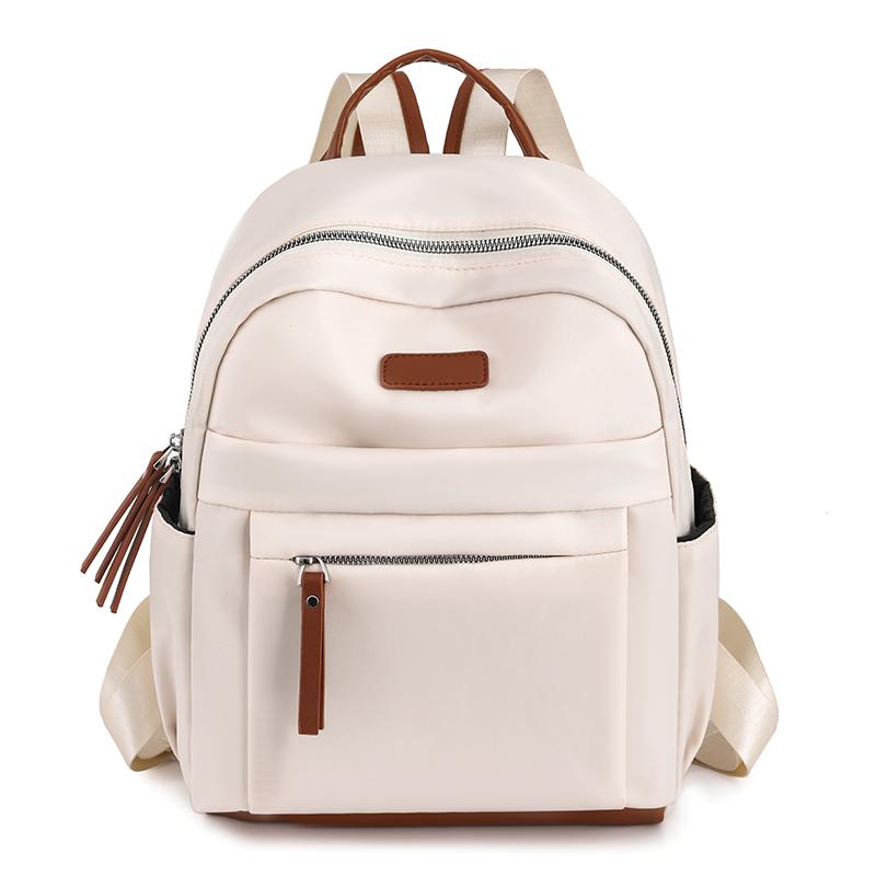 

Модный женский рюкзак, роскошная школьная сумка с несколькими карманами, нейлоновый водонепроницаемый маленький дорожный рюкзак белый