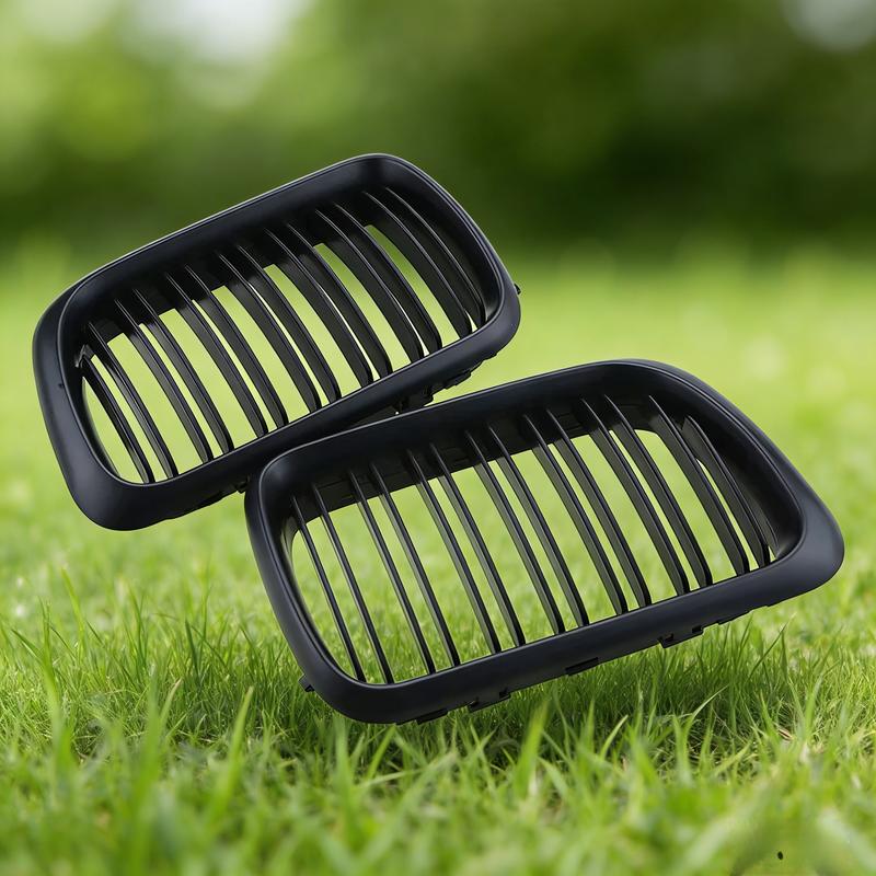 For BMW E36 3 Series 1997-1999 Car Grille Double Line Front Kidney ABS Front Hood Grill Black 51138195152 51138195151 Parts