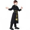 Czarna Długorękawowa Szata Kostiumowa na Halloween dla Chłopców Dzieci Cosplay Impreza Scena