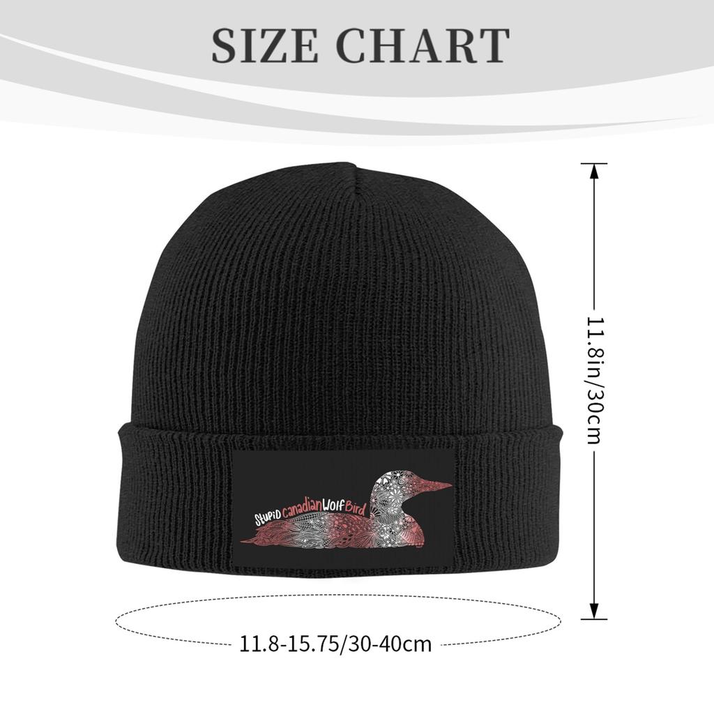 Stupid Canadian Wolf Bird Heated Rivalry Beanie Hats Bonnet Hats Adult Unisex Casual Outdoor Sport Knit Hat Autumn Warm Caps