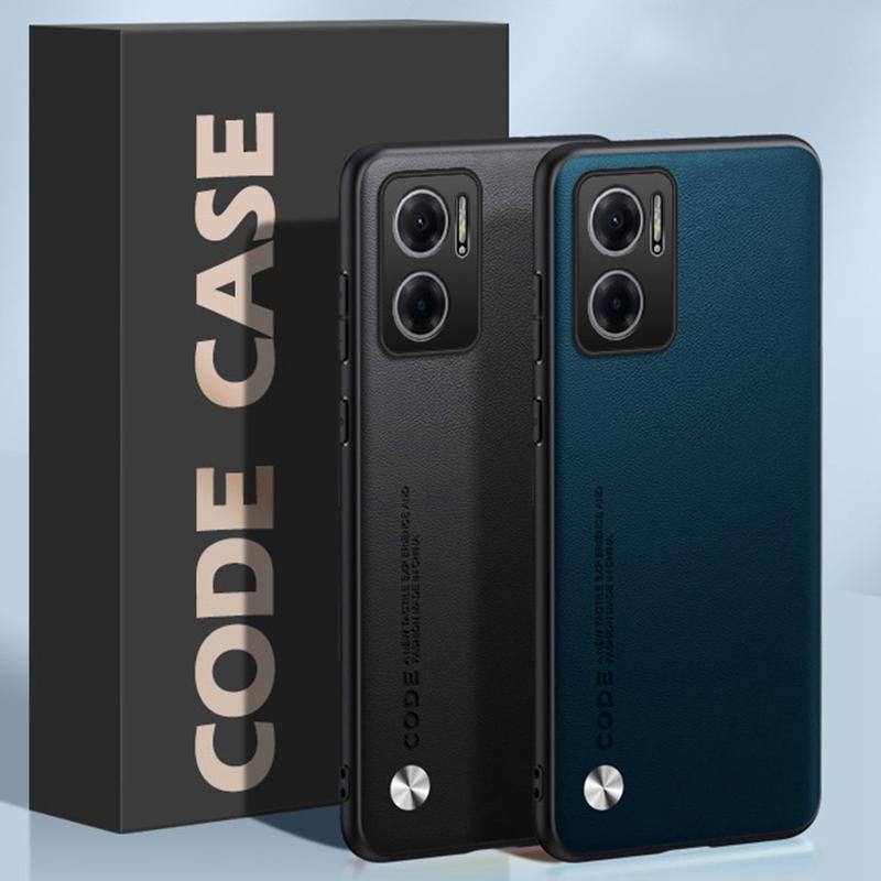 Luxury PU Leather Case For Xiaomi Redmi Note 11E Back Cover Matte Silicone Shockproof Full Protection Phone Case For Redmi 10 5G