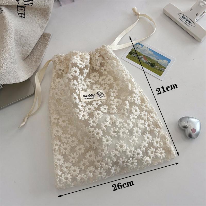 

Cute Lace Drawstring Pouch Women S Cosmetics Earphones Key Sundries Organizer Clutch Bag Coin Purse Cloth Bag