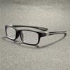 2 Pairs of Men's Elegant Anti Blue Light Reading Glasses  Rectangular Full Frame Anti Glare Lenses