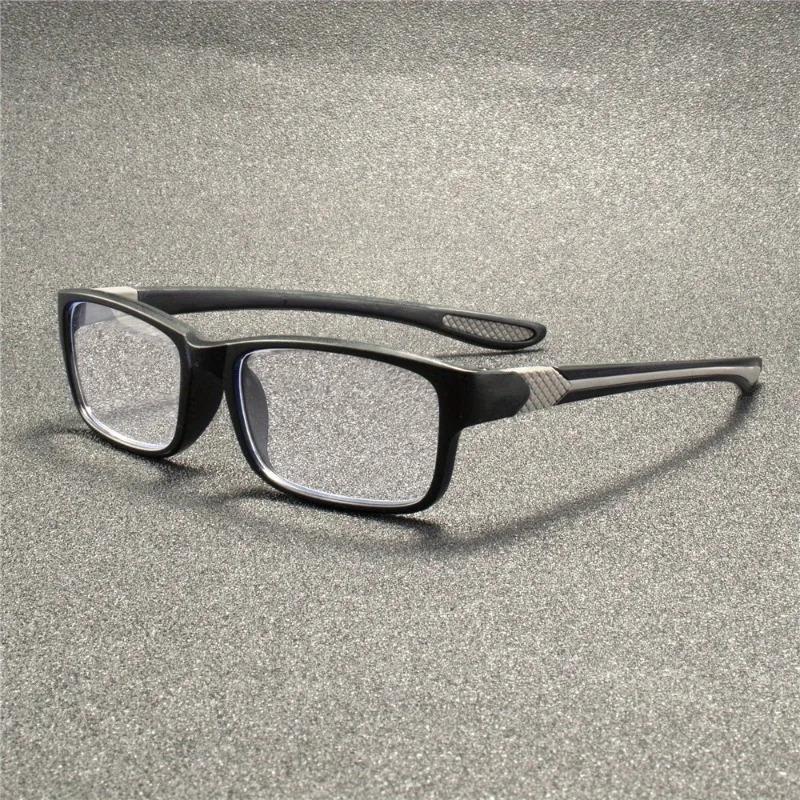 2 Pairs of Men's Elegant Anti Blue Light Reading Glasses  Rectangular Full Frame Anti Glare Lenses