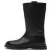 Leather Knee High Boots Black Mens 12080420800